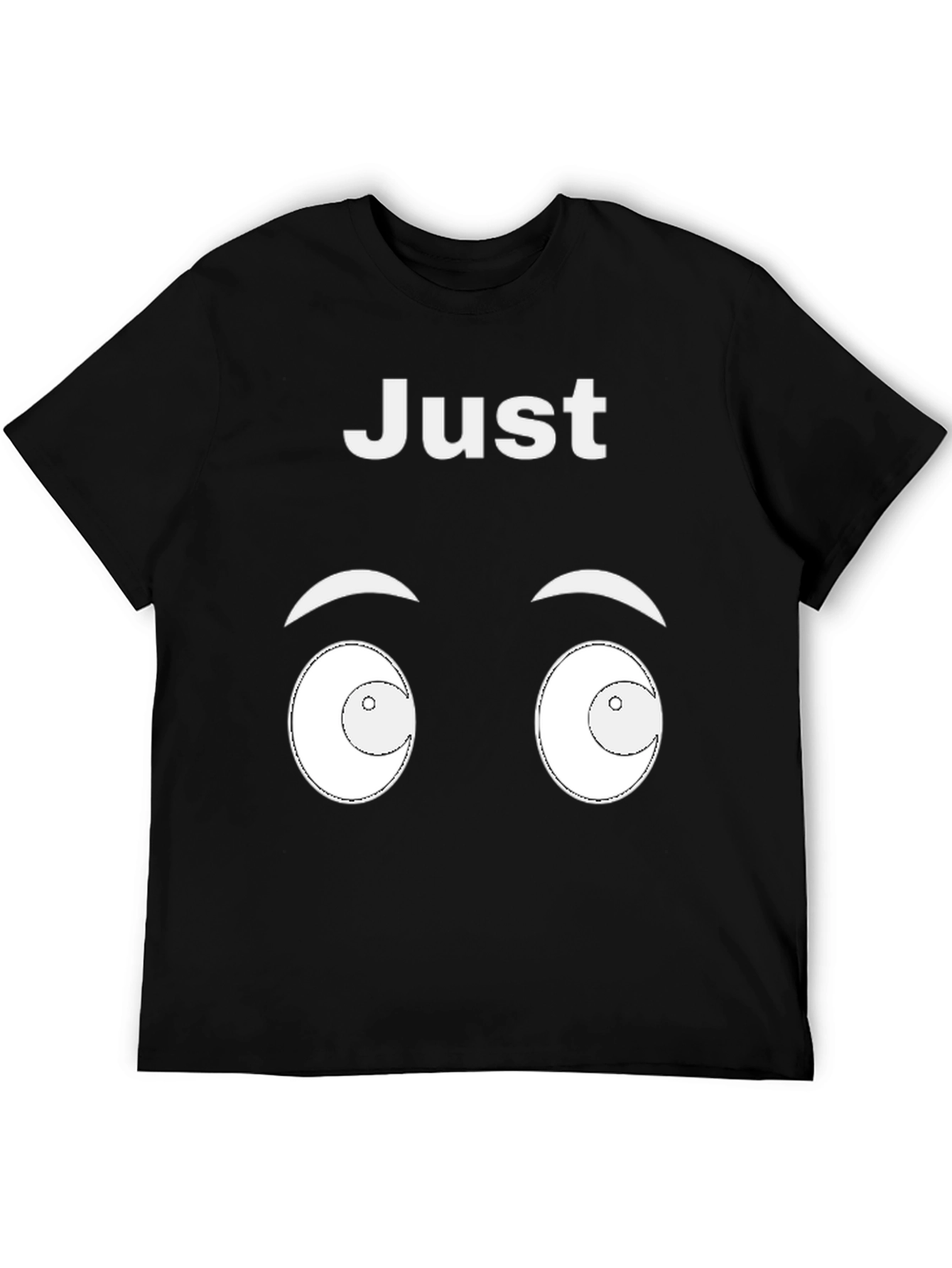 Black Just Looking Men's Graphic Tee - Black view 5