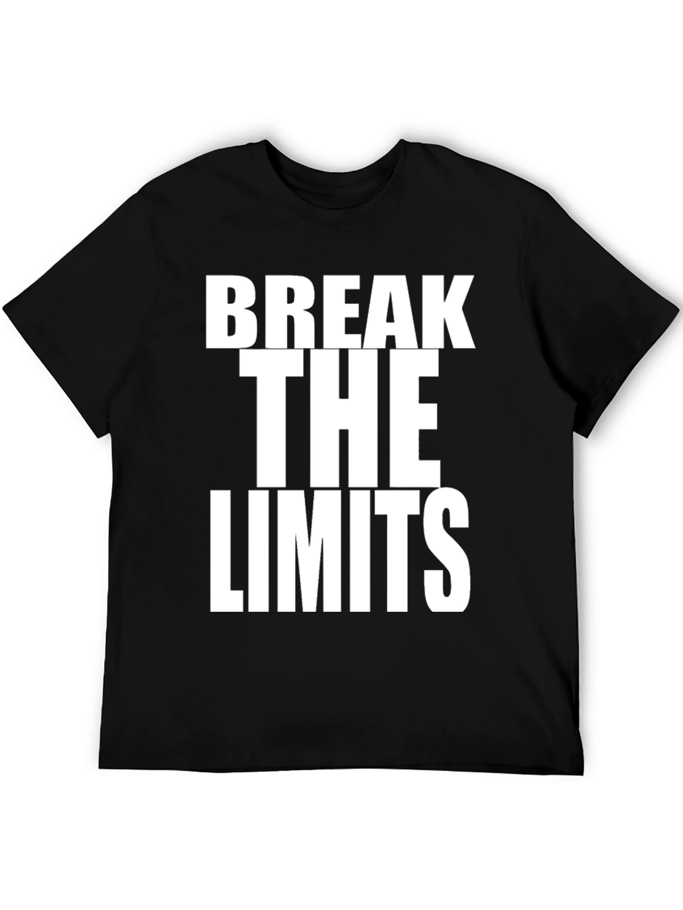 Black Break The Limits Black Graphic Tee Shirt view 5