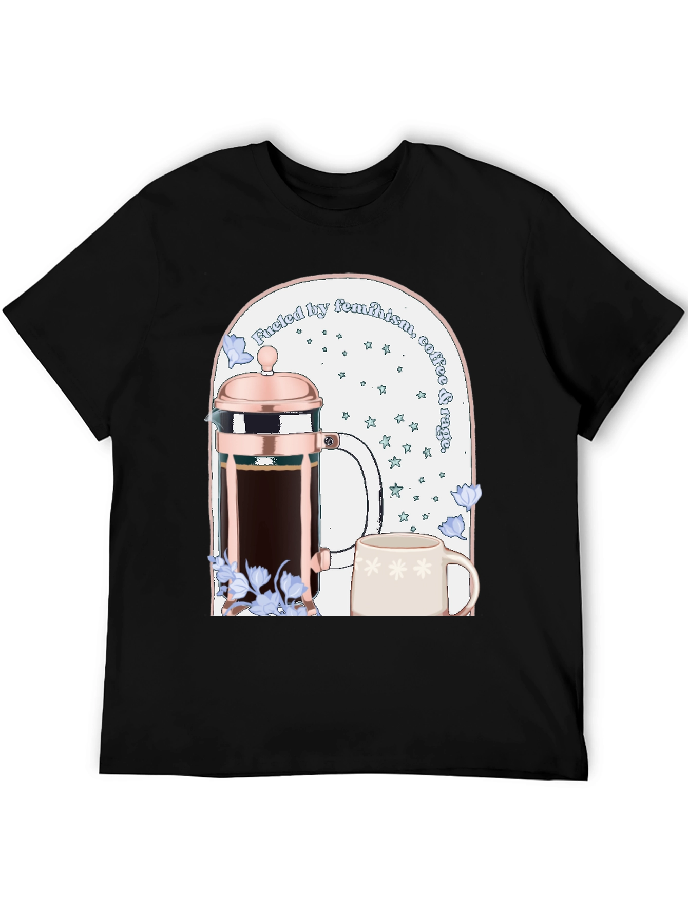 Black Feminist Coffee T-Shirt view 5