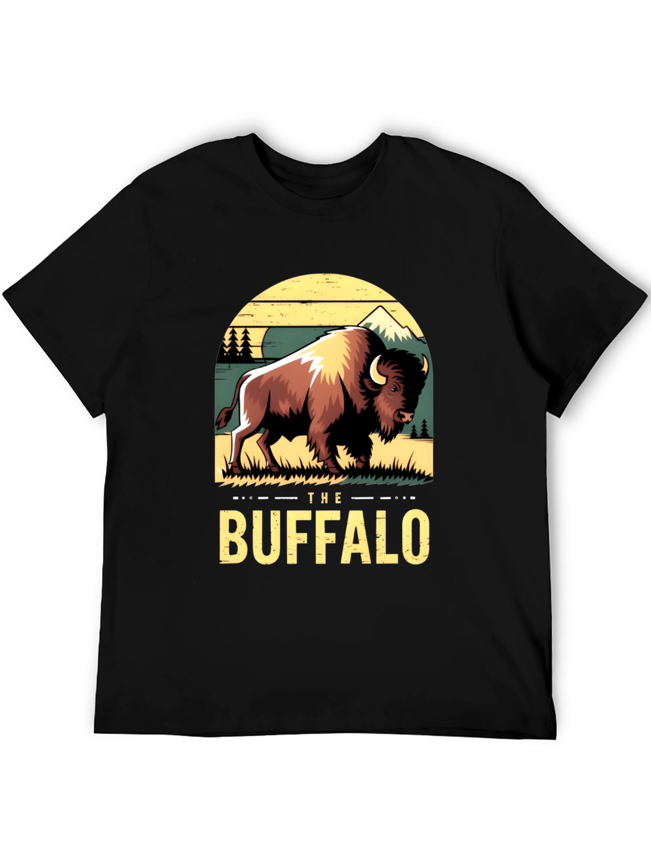 Black The Buffalo Graphic Tee view 5