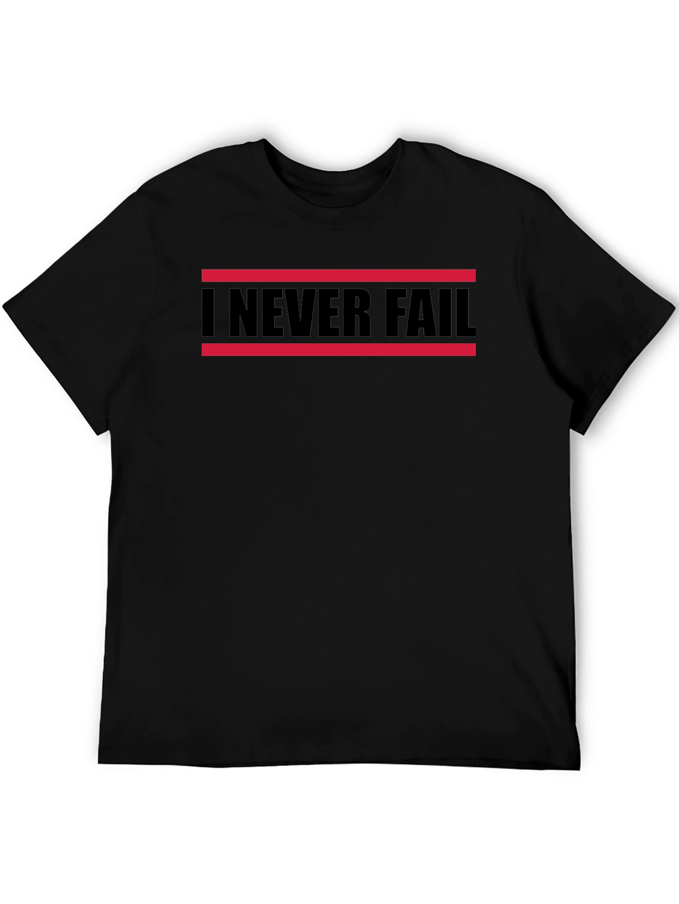 Black I Never Fail Graphic Tee - Black view 5