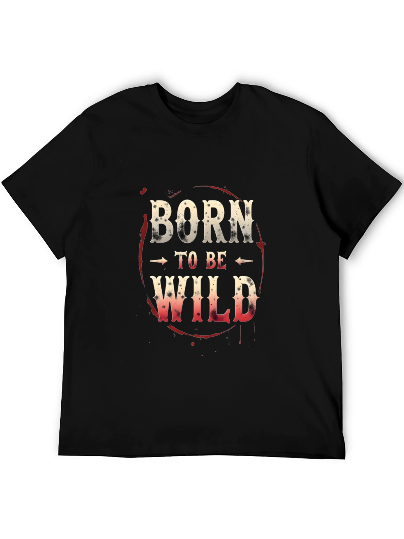 Black Born to be Wild Graphic Tee - Black view 5