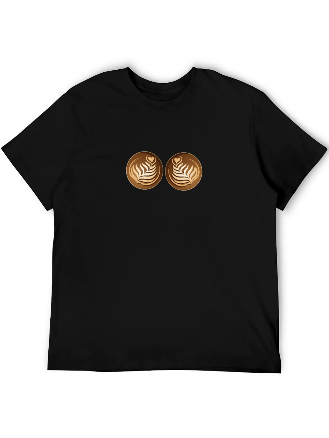 Black Latte Art Graphic T-Shirt view 5