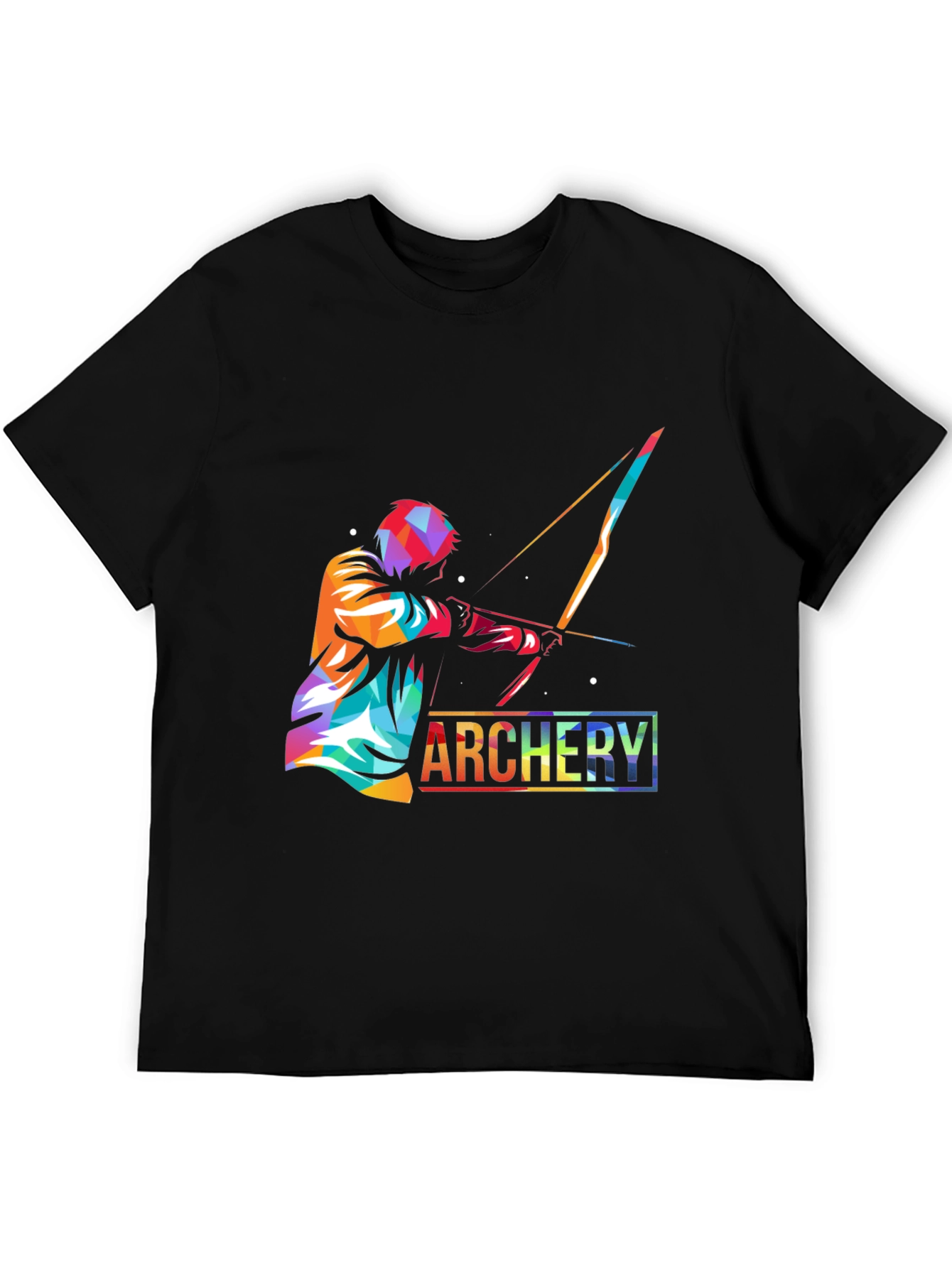 Black Archery Print Black T-Shirt - Unique Design view 5
