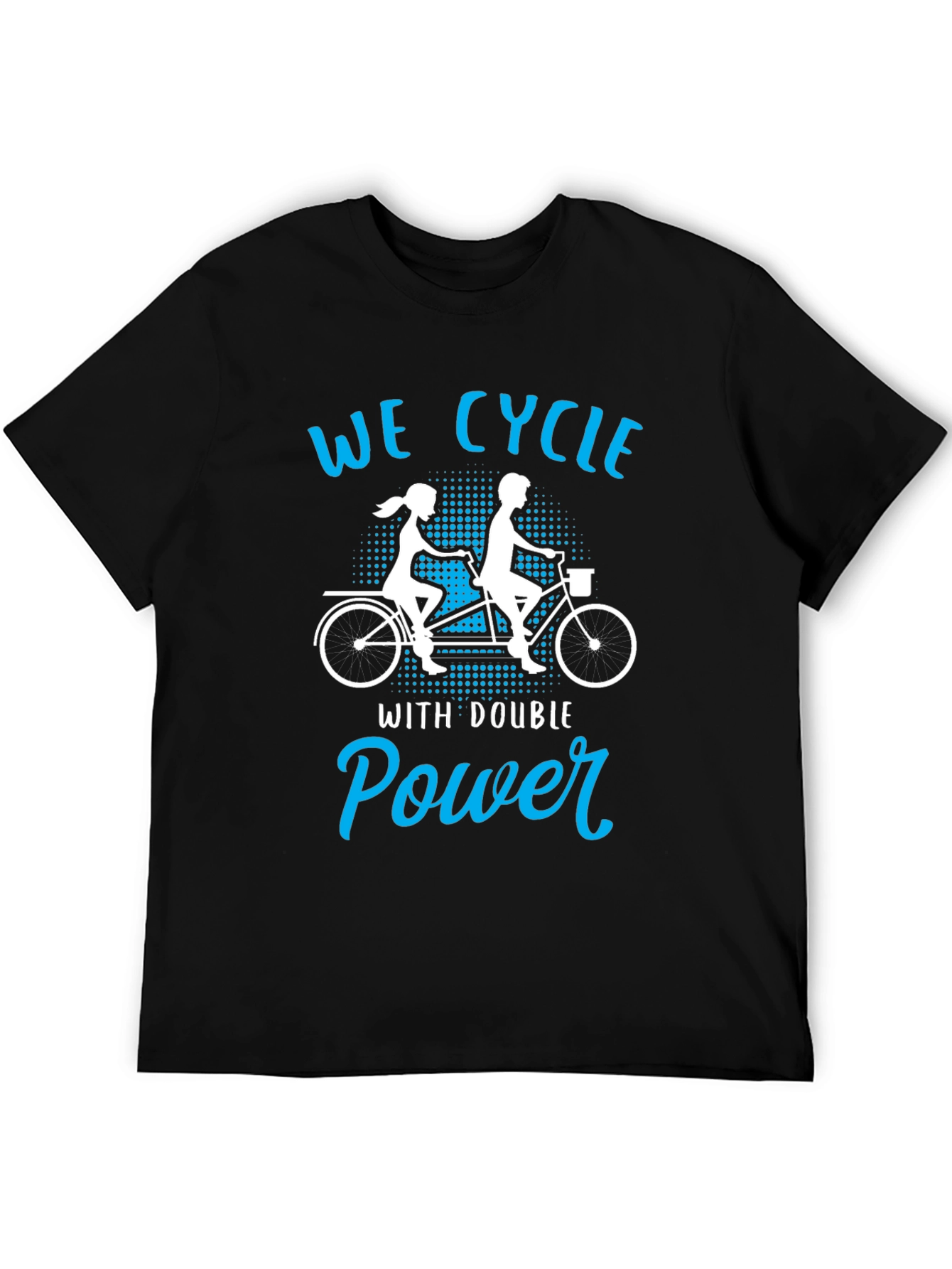 Black We Cycle With Double Power Black T-Shirt view 5