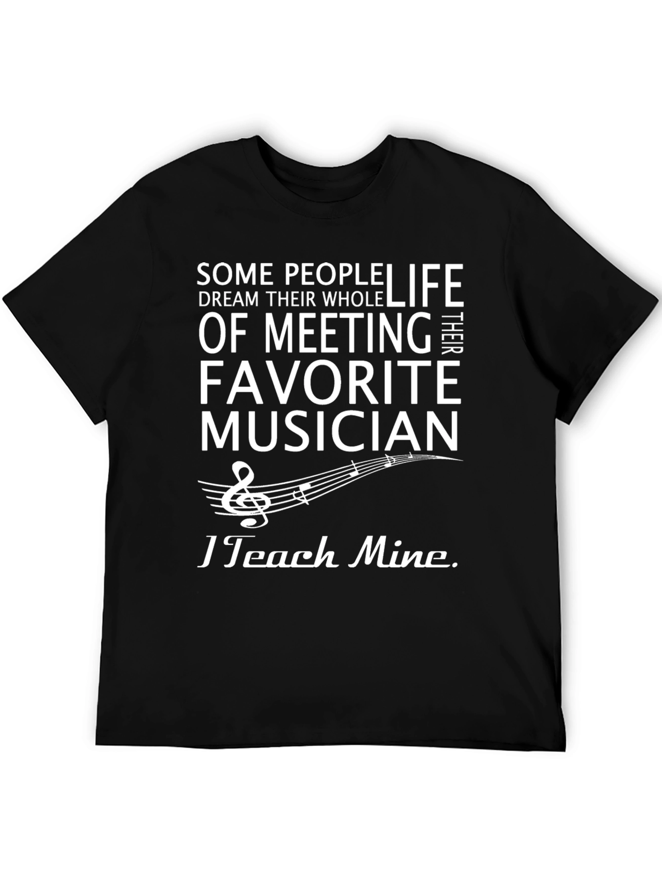 Black Musician Teacher T-Shirt - Teach My Favorite Musician view 5