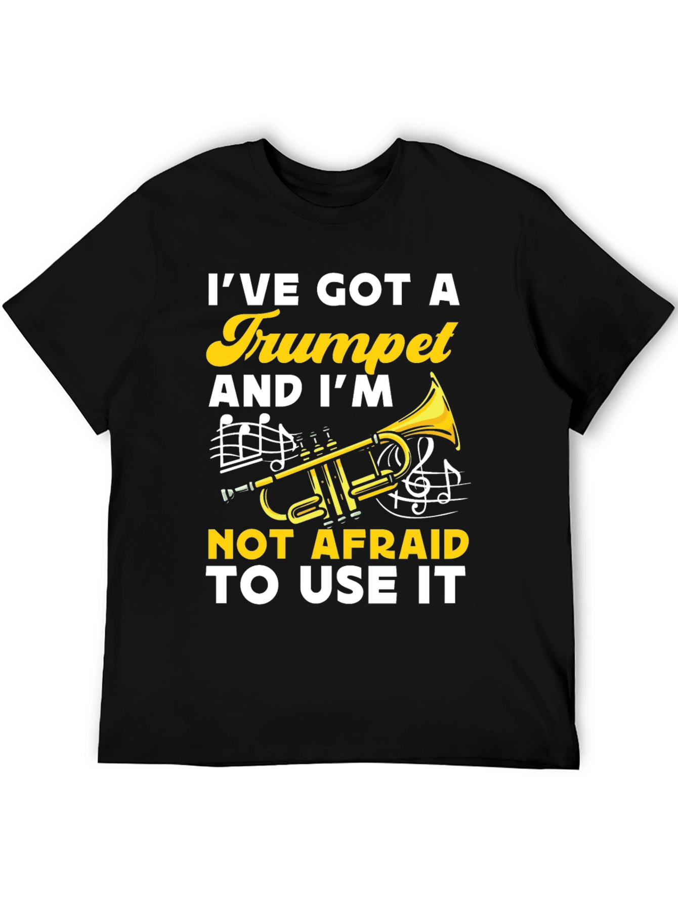 Black Trumpet Player T-Shirt: I've Got A Trumpet view 5