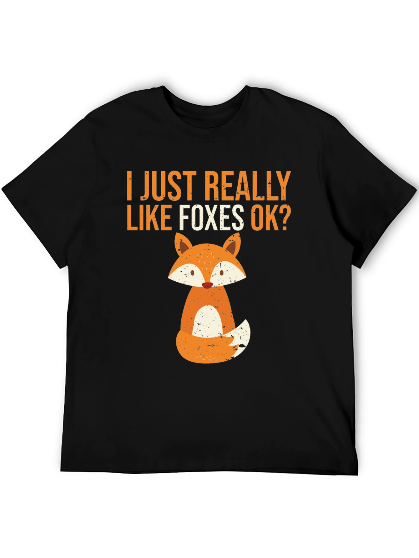 Black I Just Really Like Foxes T-Shirt view 5