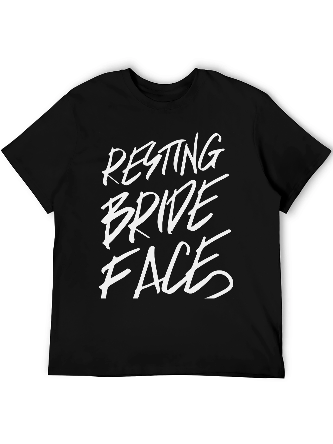 Black Resting Bride Face Graphic Tee - Funny Wedding T-Shirt view 5