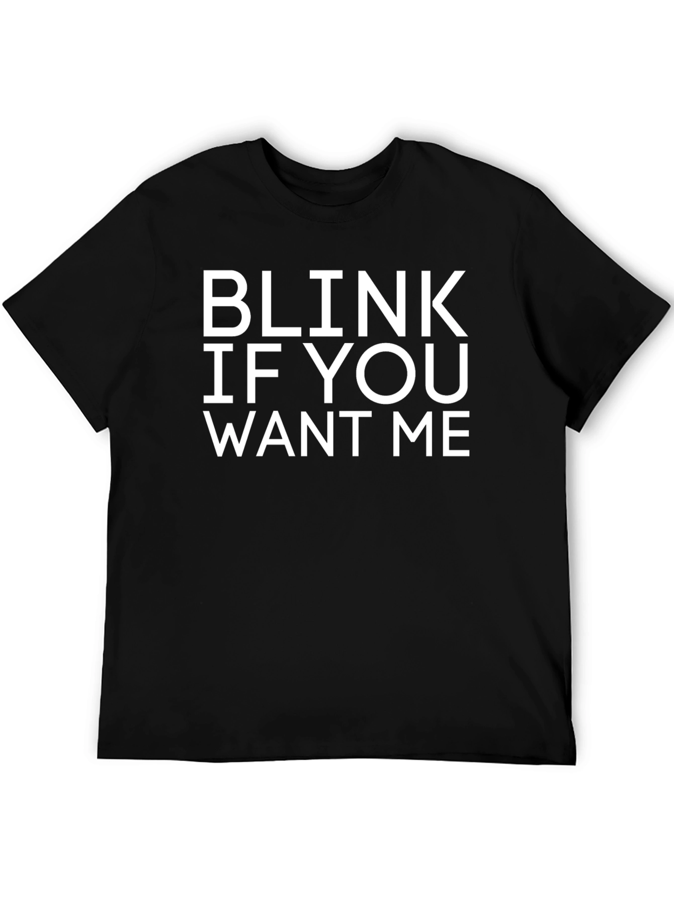 Black Blink If You Want Me Graphic T-Shirt - Black view 5