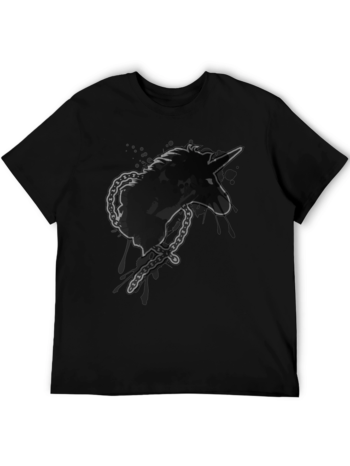 Black Unicorn Chain Graphic Tee view 5
