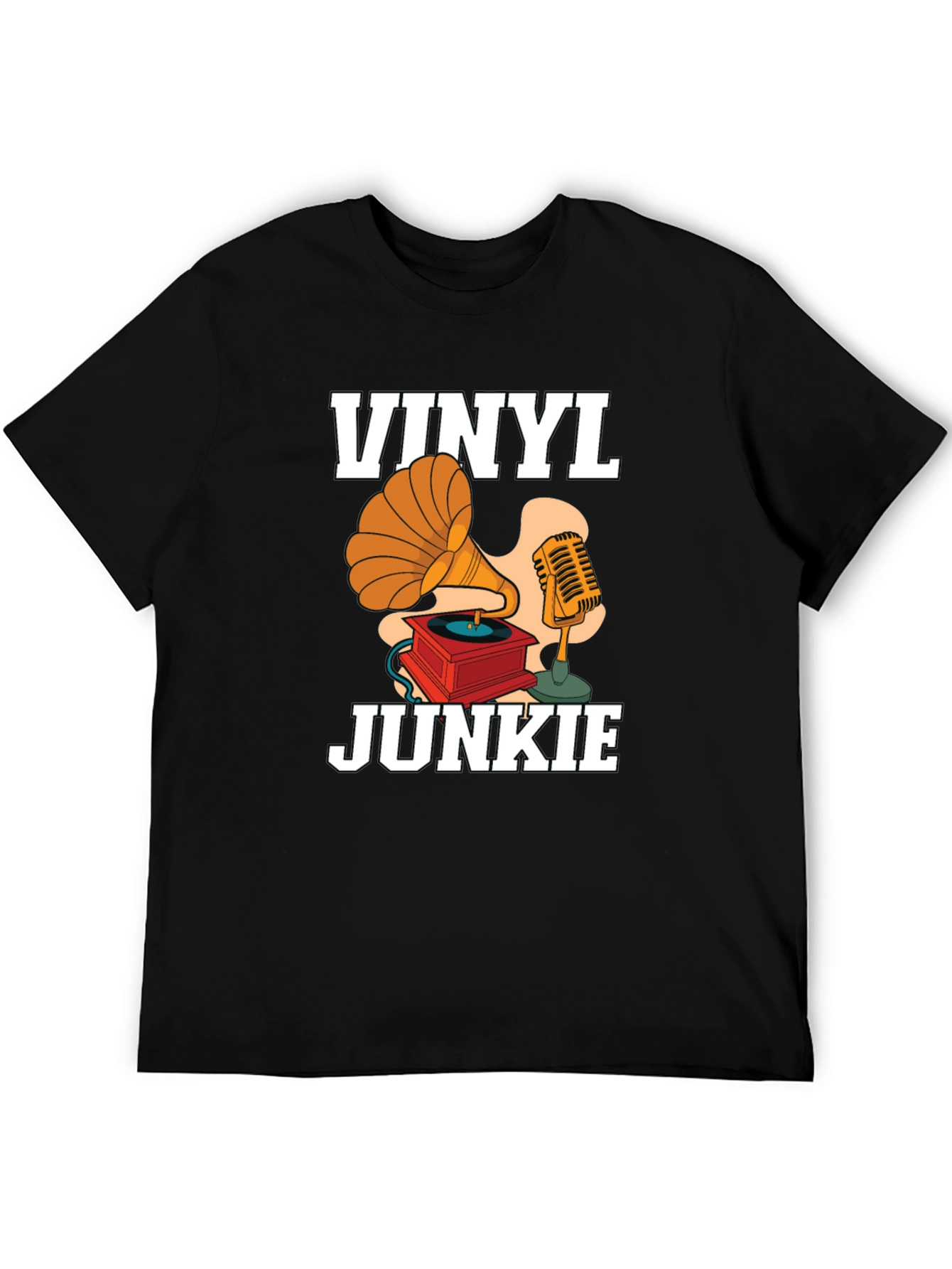 Black Vinyl Junkie Graphic Tee view 5