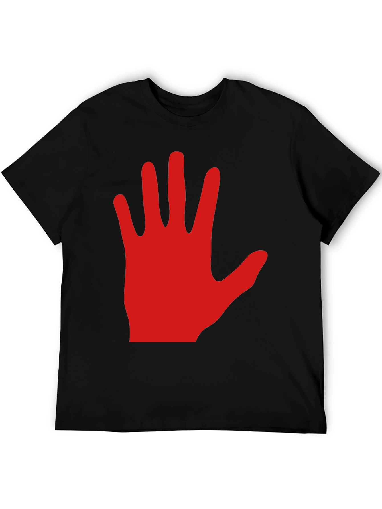 Black Red Hand Graphic Black Tee Shirt view 5