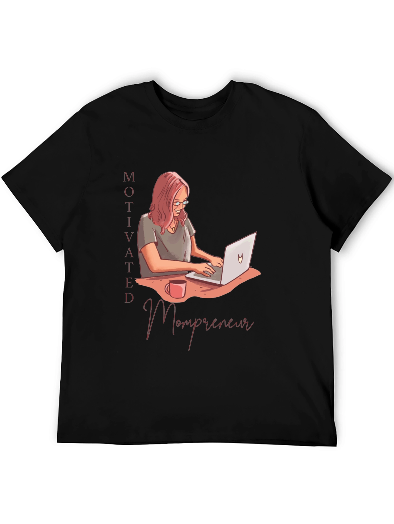 Black Motivated Mompreneur Graphic T-Shirt view 5