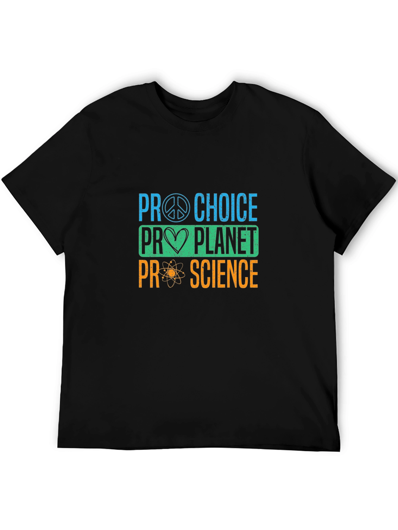 Black Pro Choice, Planet, Science Graphic Tee view 5