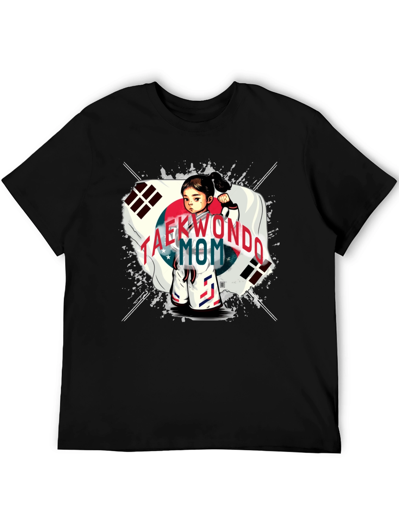 Black Taekwondo Mom Graphic Tee - Martial Arts Love! view 5