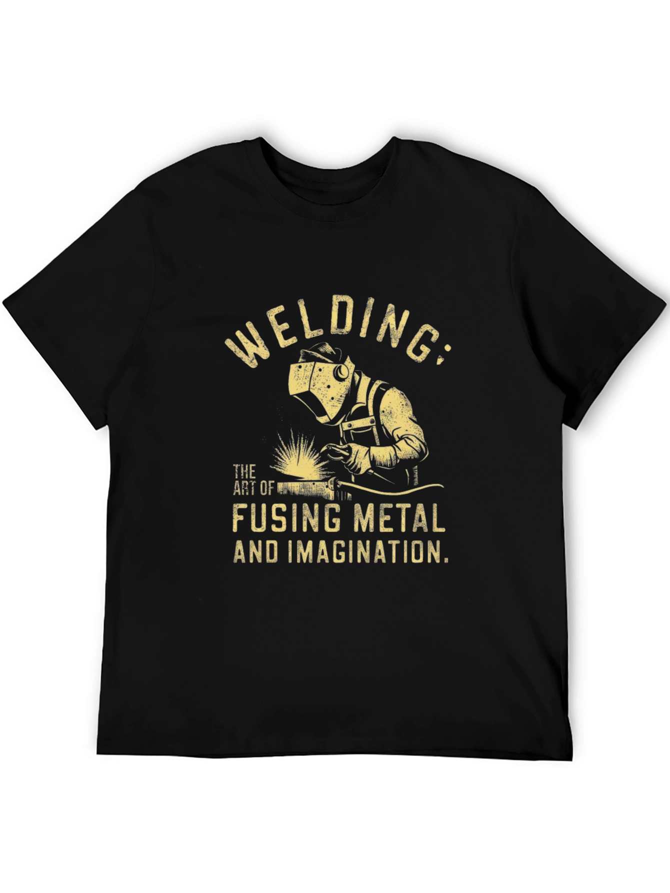 Black Welding Art T-Shirt: Fusing Metal & Imagination view 5