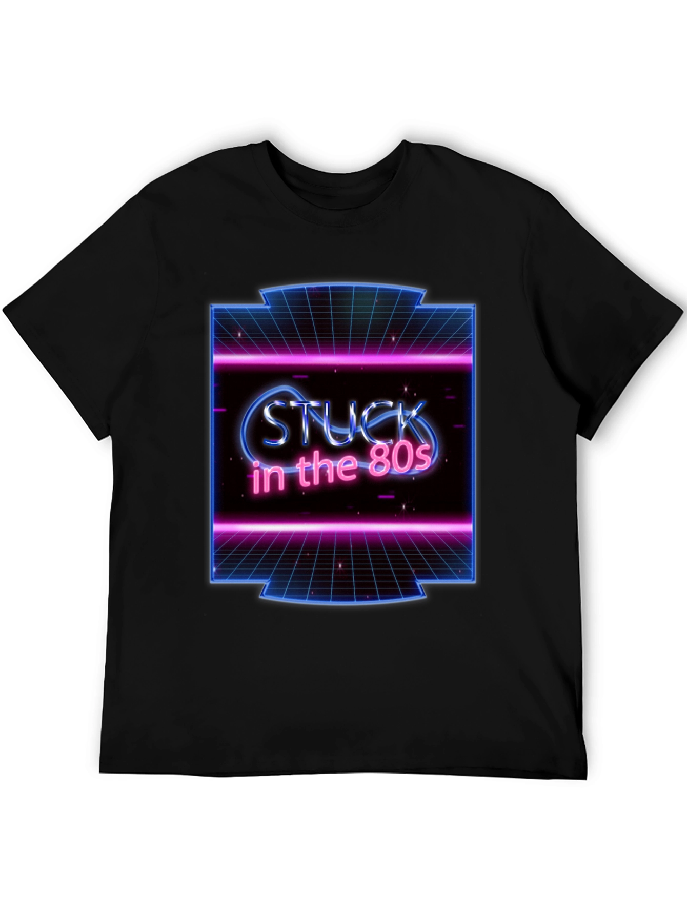 Black Retro 'Stuck in the 80s' Graphic Tee view 5