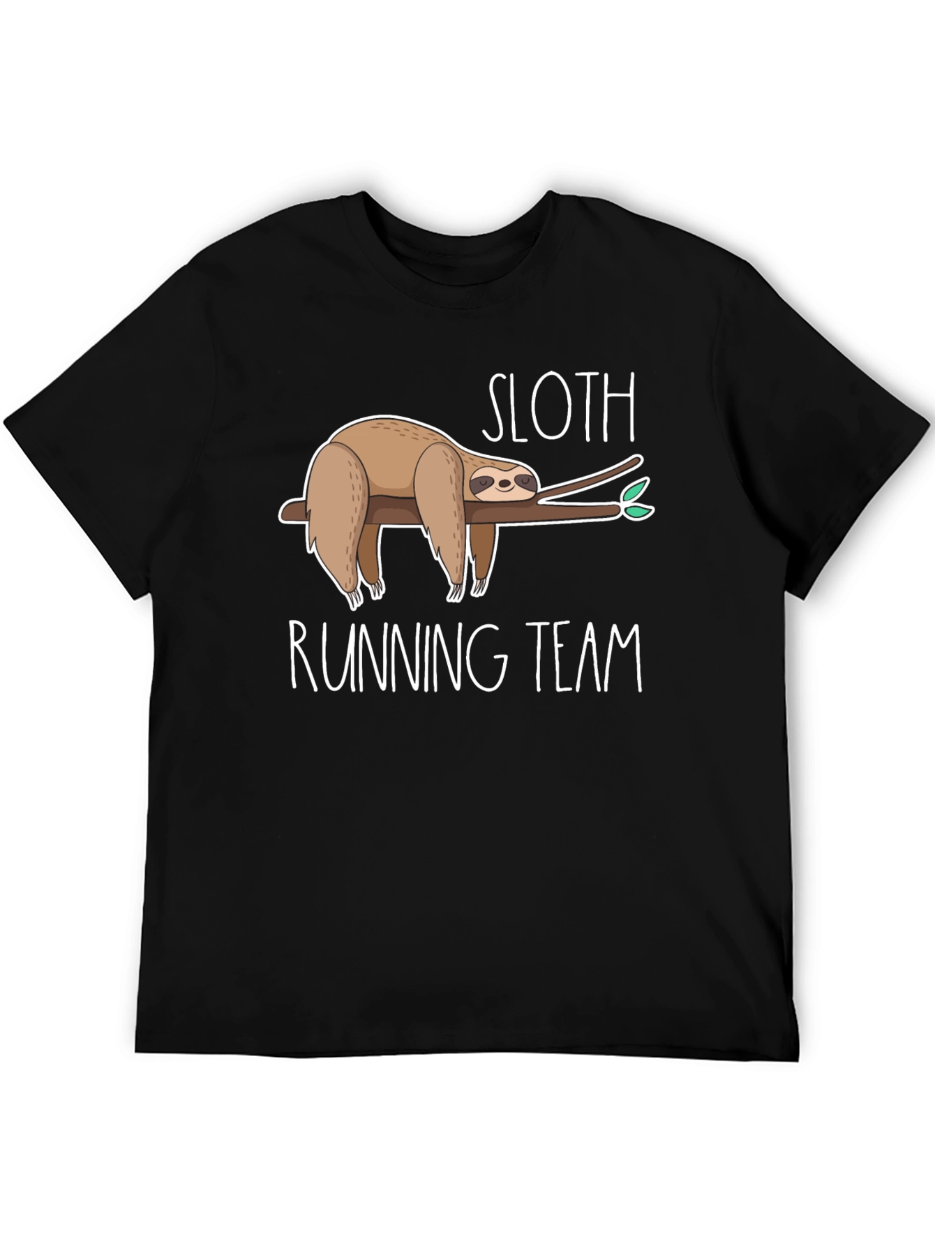 Black Sloth Running Team Graphic Tee view 5