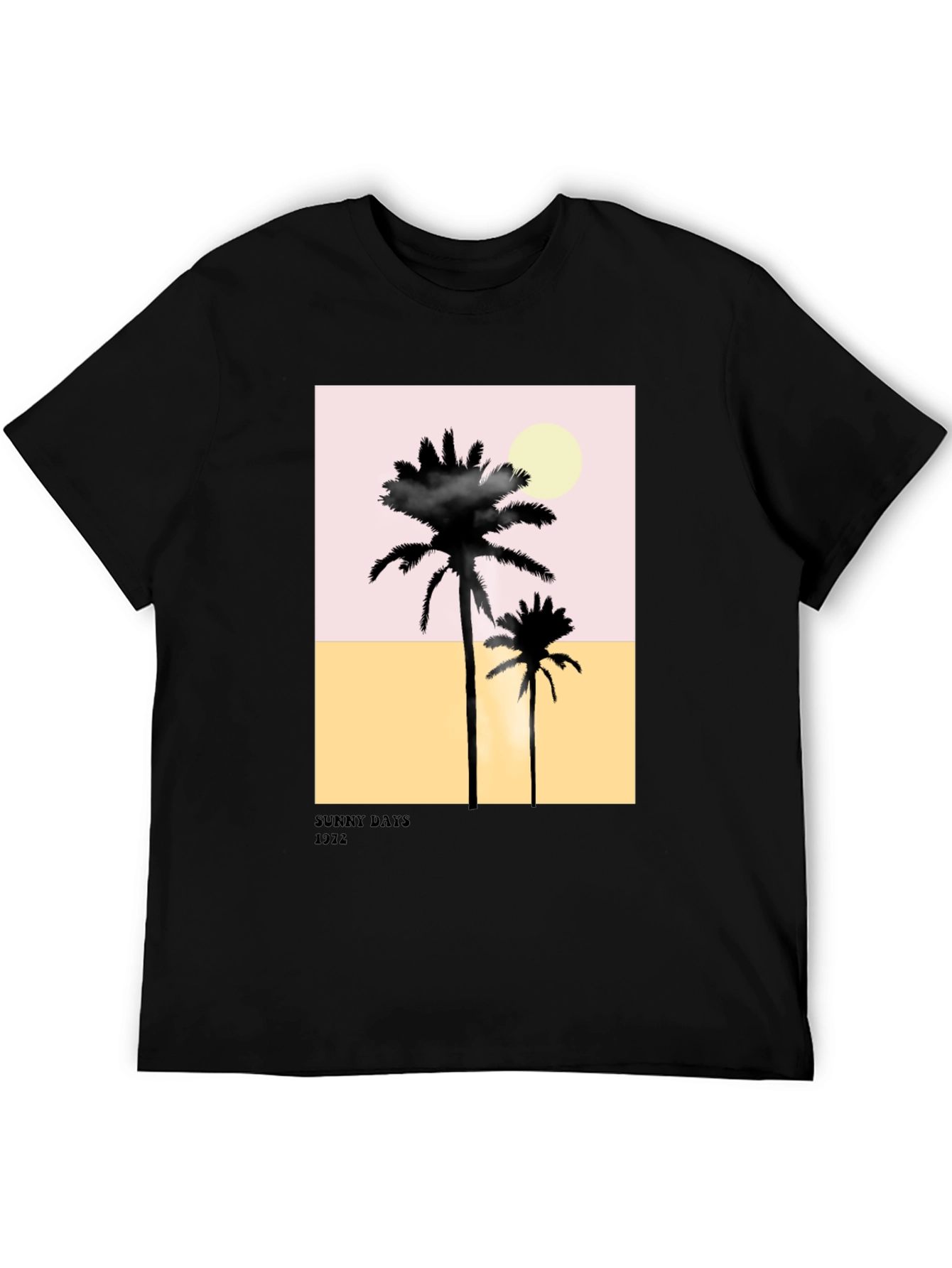 Black Sunny Days Palm Tree Graphic T-Shirt view 5