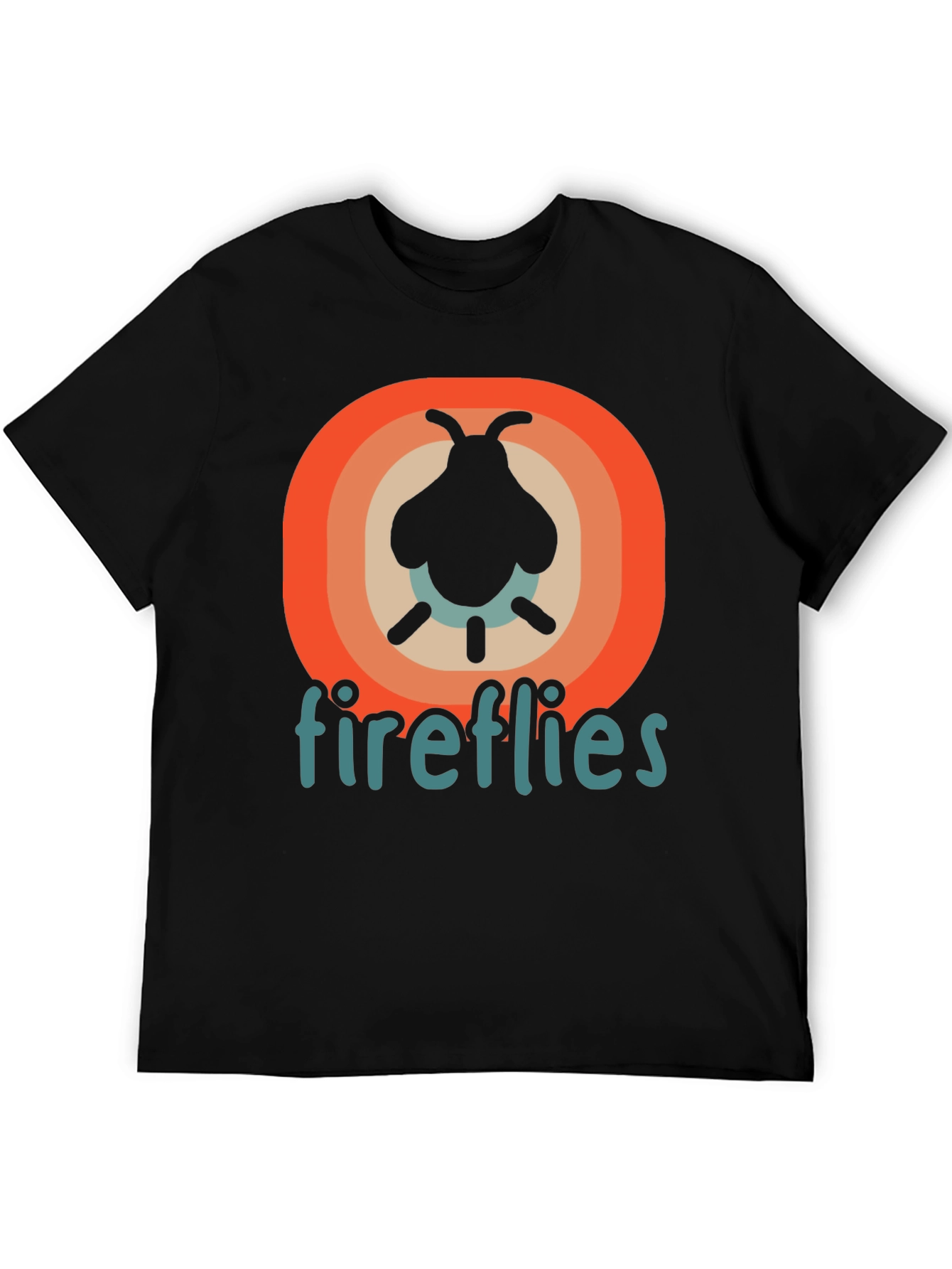 Black Fireflies Graphic Tee - Retro Style view 5