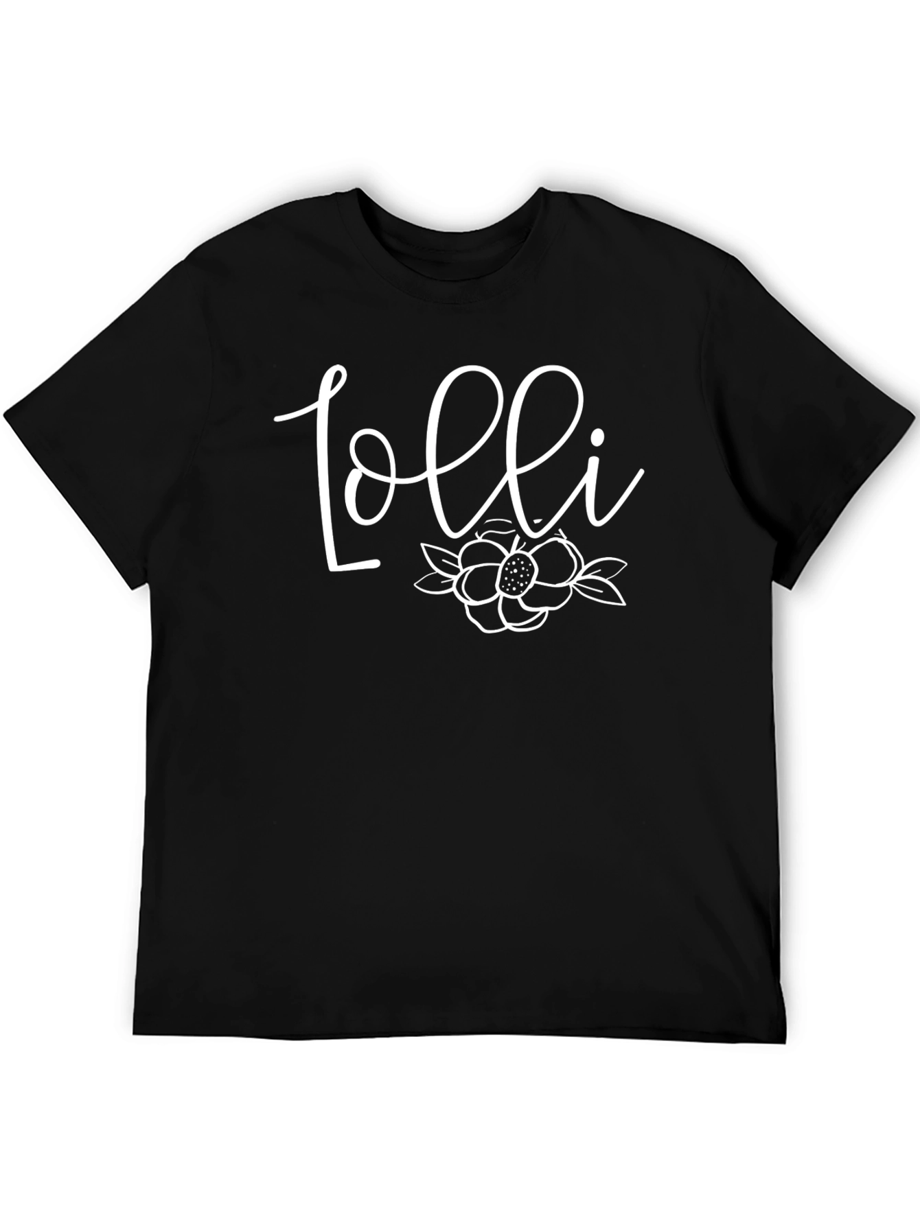 Black "Lolli" Flower Graphic Tee - Stylish & Comfortable view 5