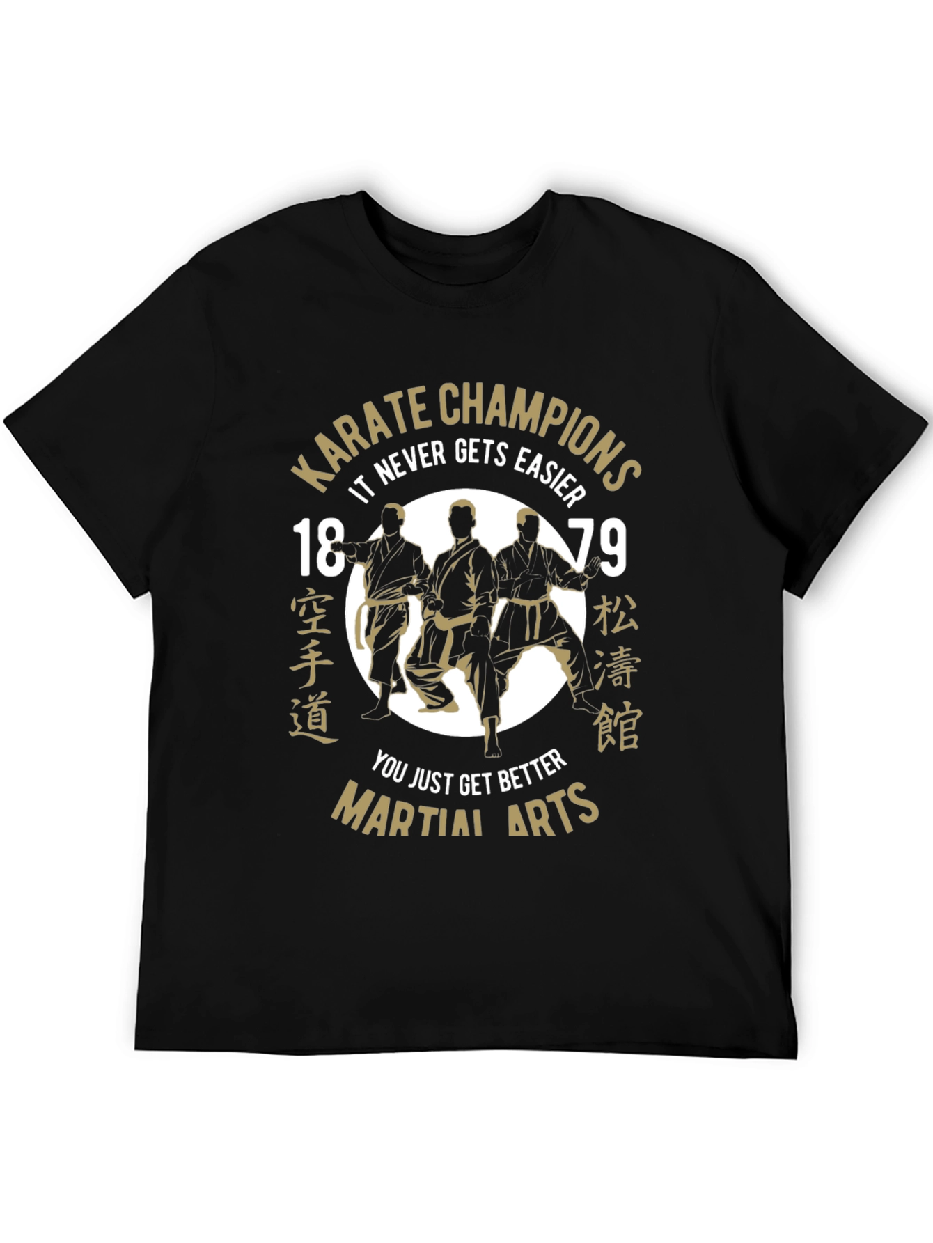 Black Karate Champions Martial Arts Graphic T-Shirt view 5