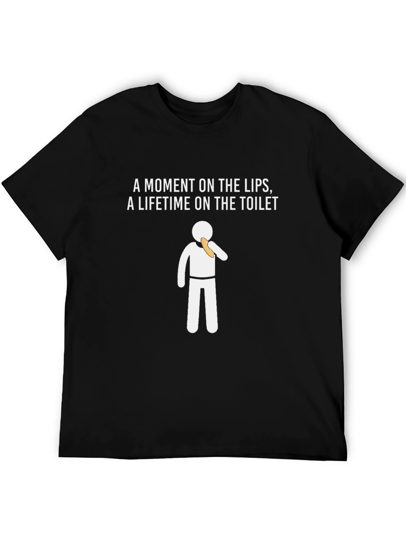 Black Funny "Moment on the Lips" Graphic Tee view 5
