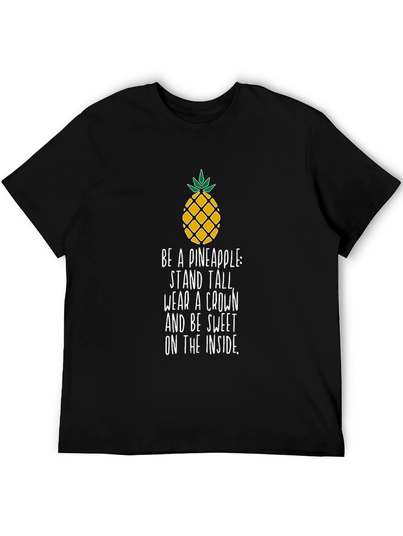 Black Pineapple Inspirational Quote Men's T-Shirt view 5