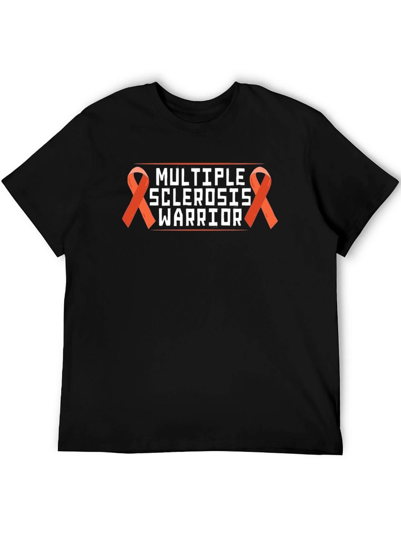 Black Multiple Sclerosis Warrior Awareness T-Shirt view 5