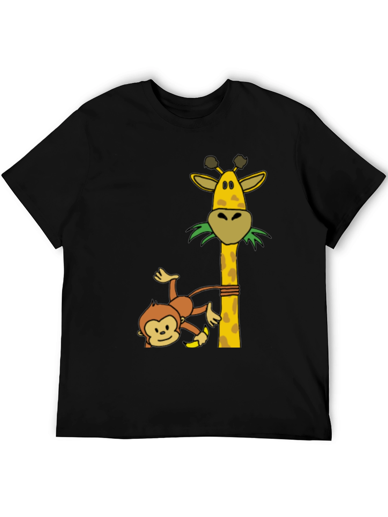 Black Monkey & Giraffe Graphic Tee view 5