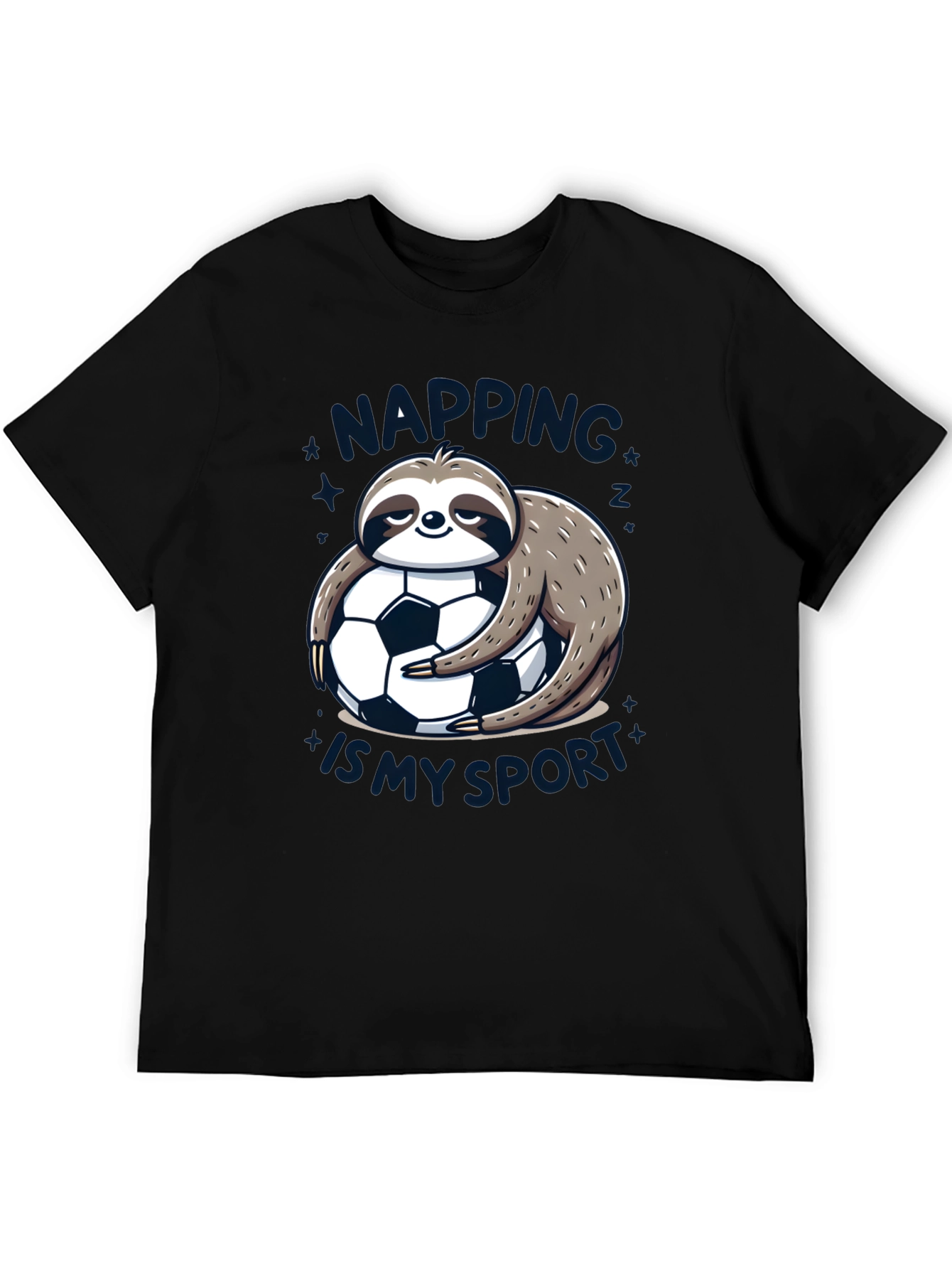 Black Napping is My Sport Sloth T-Shirt view 5