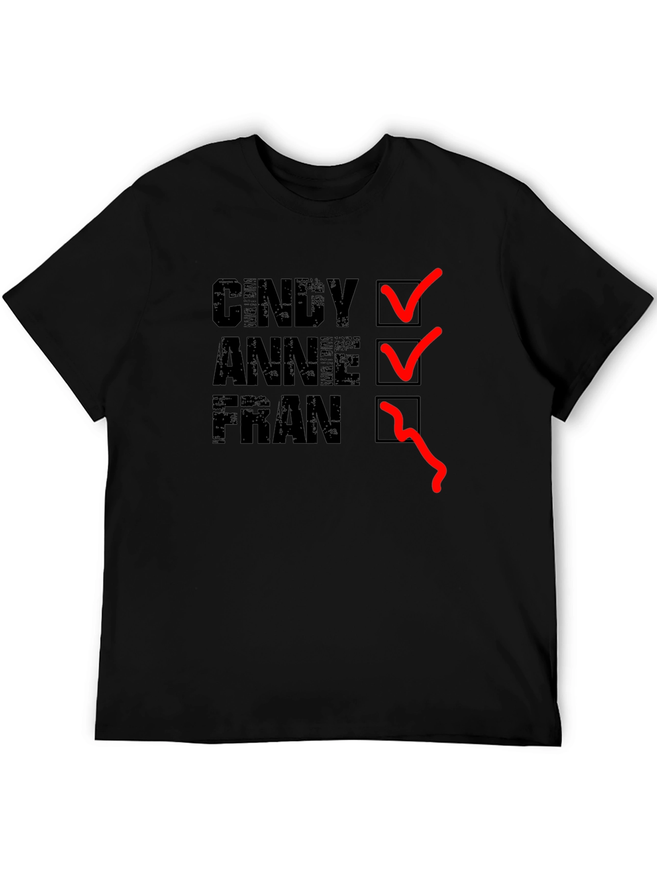 Black Cindy Anne Fran T-Shirt - Black Graphic Tee view 5