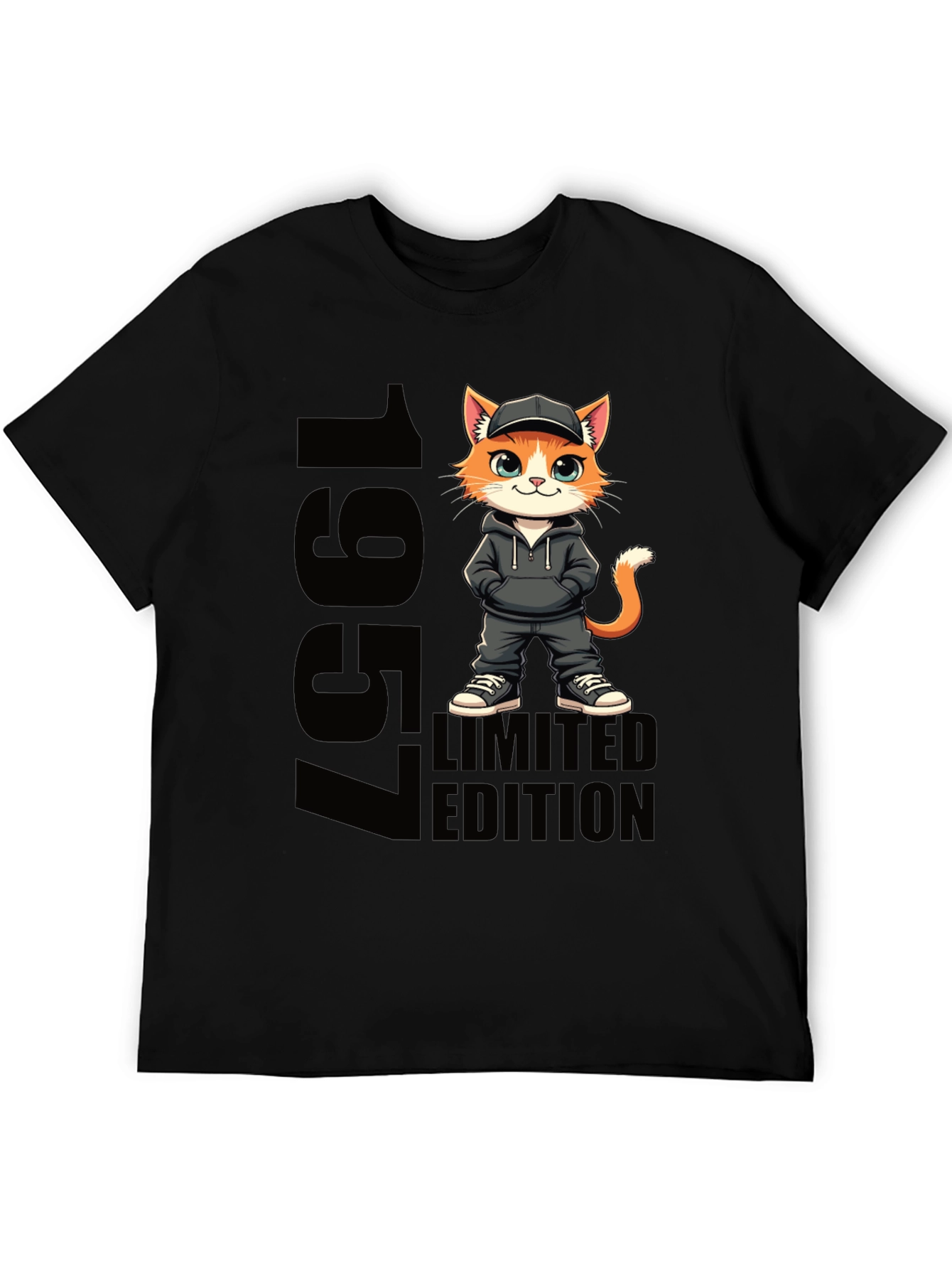 Black 1957 Limited Edition Cat T-Shirt view 5