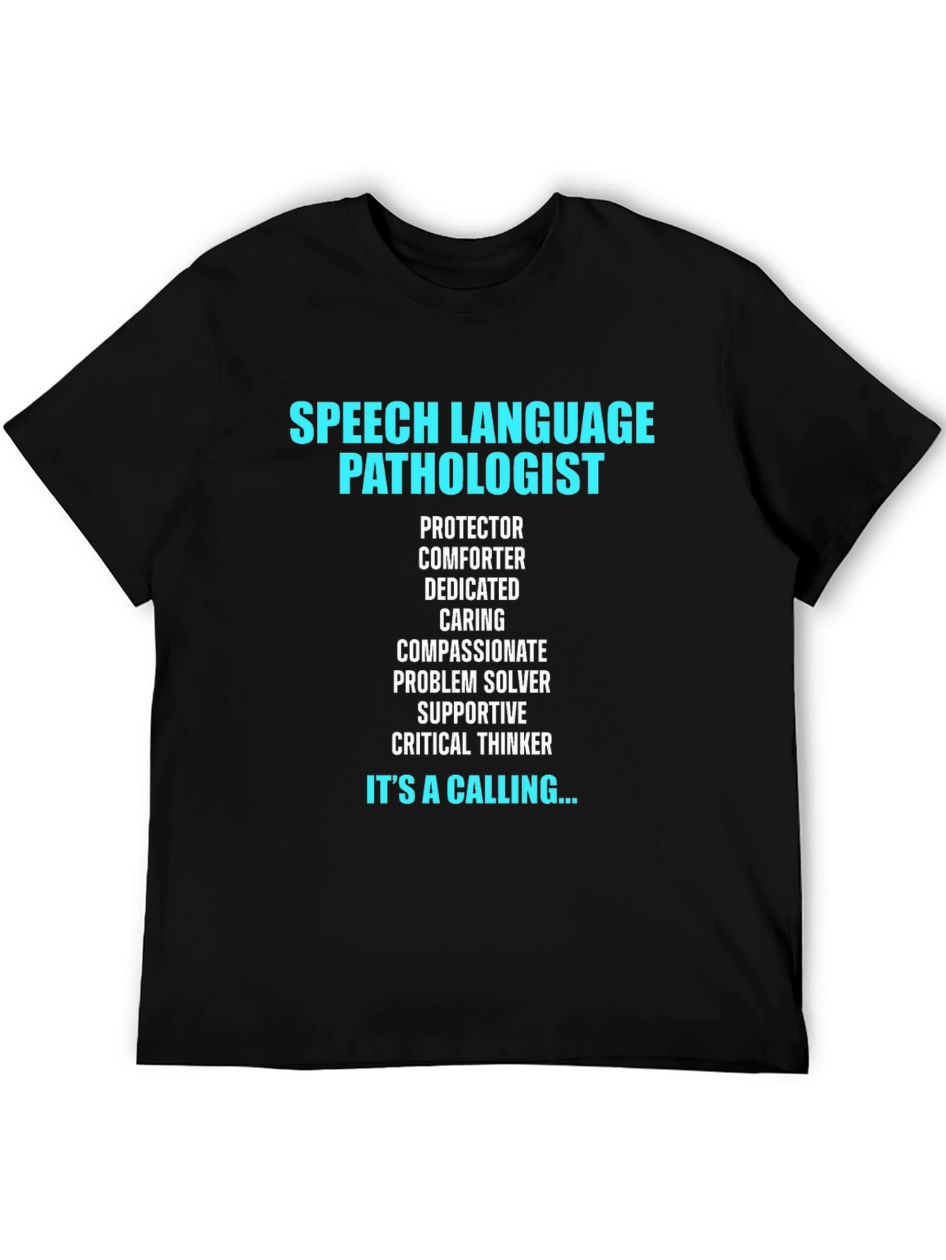 Black Speech Language Pathologist T-Shirt view 5