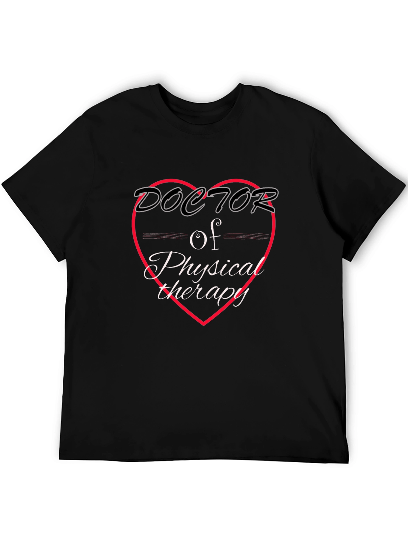 Black Doctor of Physical Therapy Graphic T-Shirt view 5