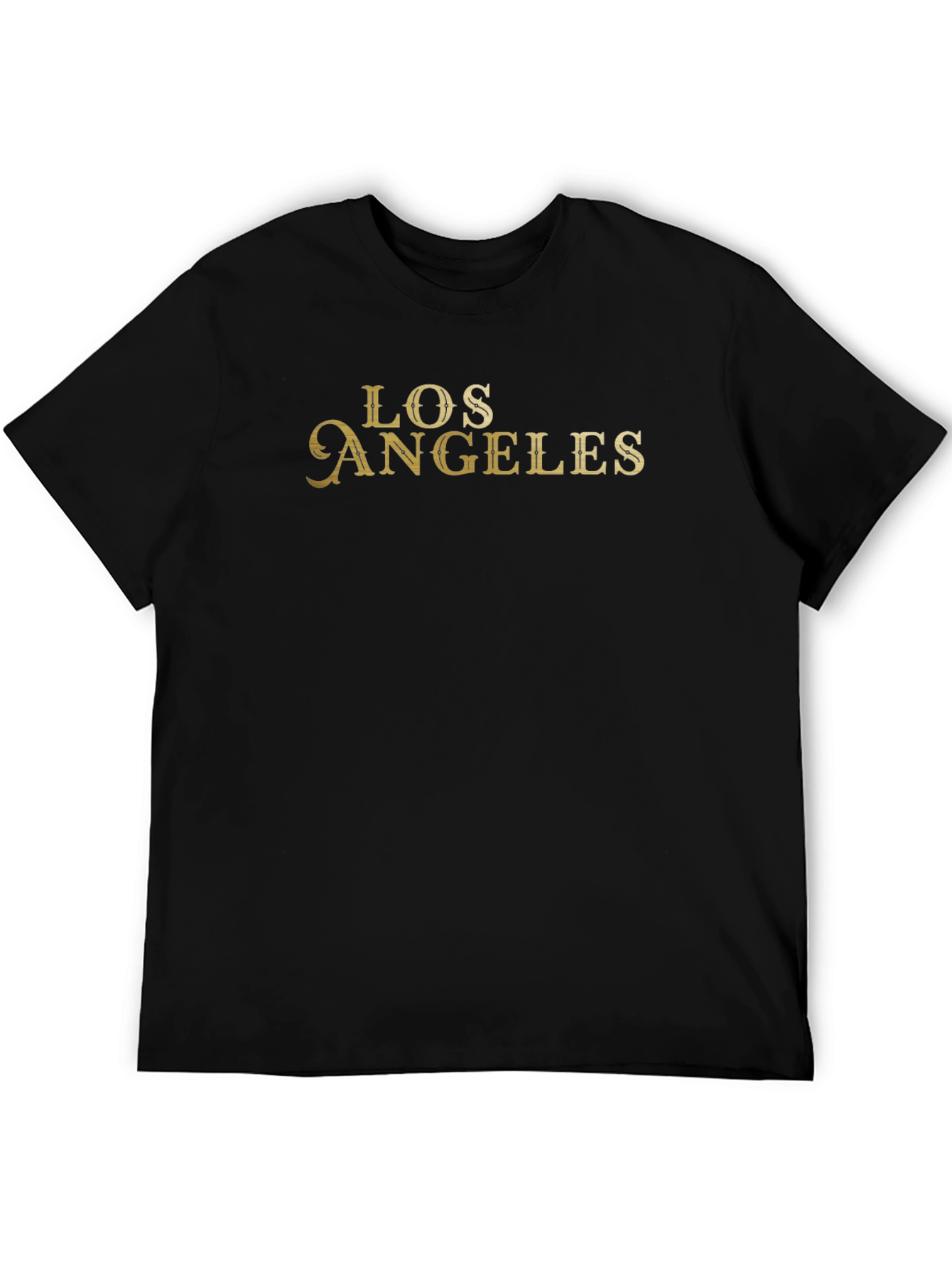 Black Los Angeles Graphic Tee - Black Cotton Blend view 5