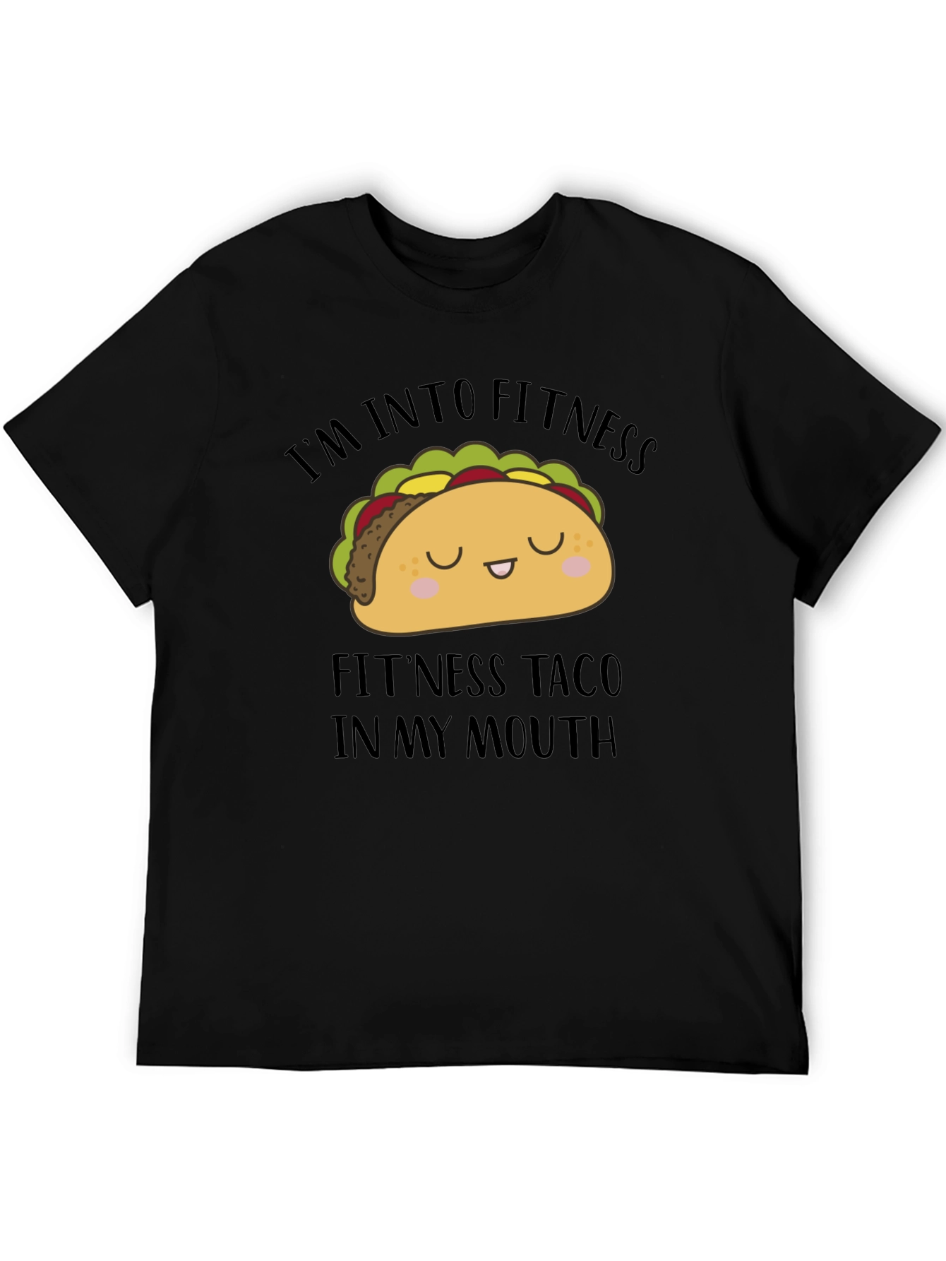 Black I'm Into Fitness Taco Graphic Tee view 5