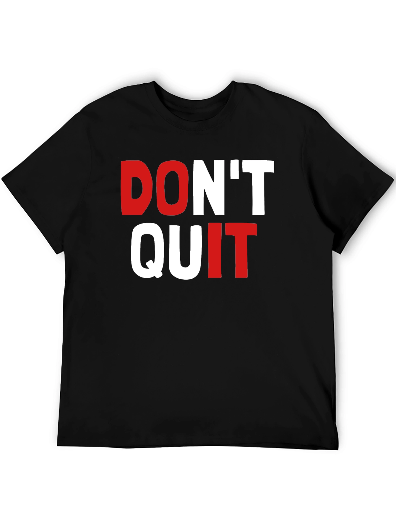 Black Don't Quit Graphic Tee - Motivational Shirt view 5
