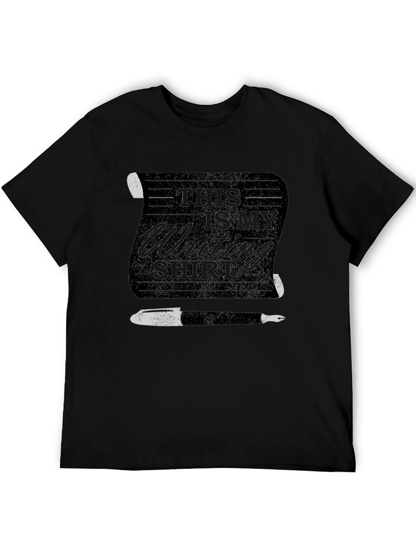 Black This Is My Writing Shirt - Novelty Graphic Tee view 5