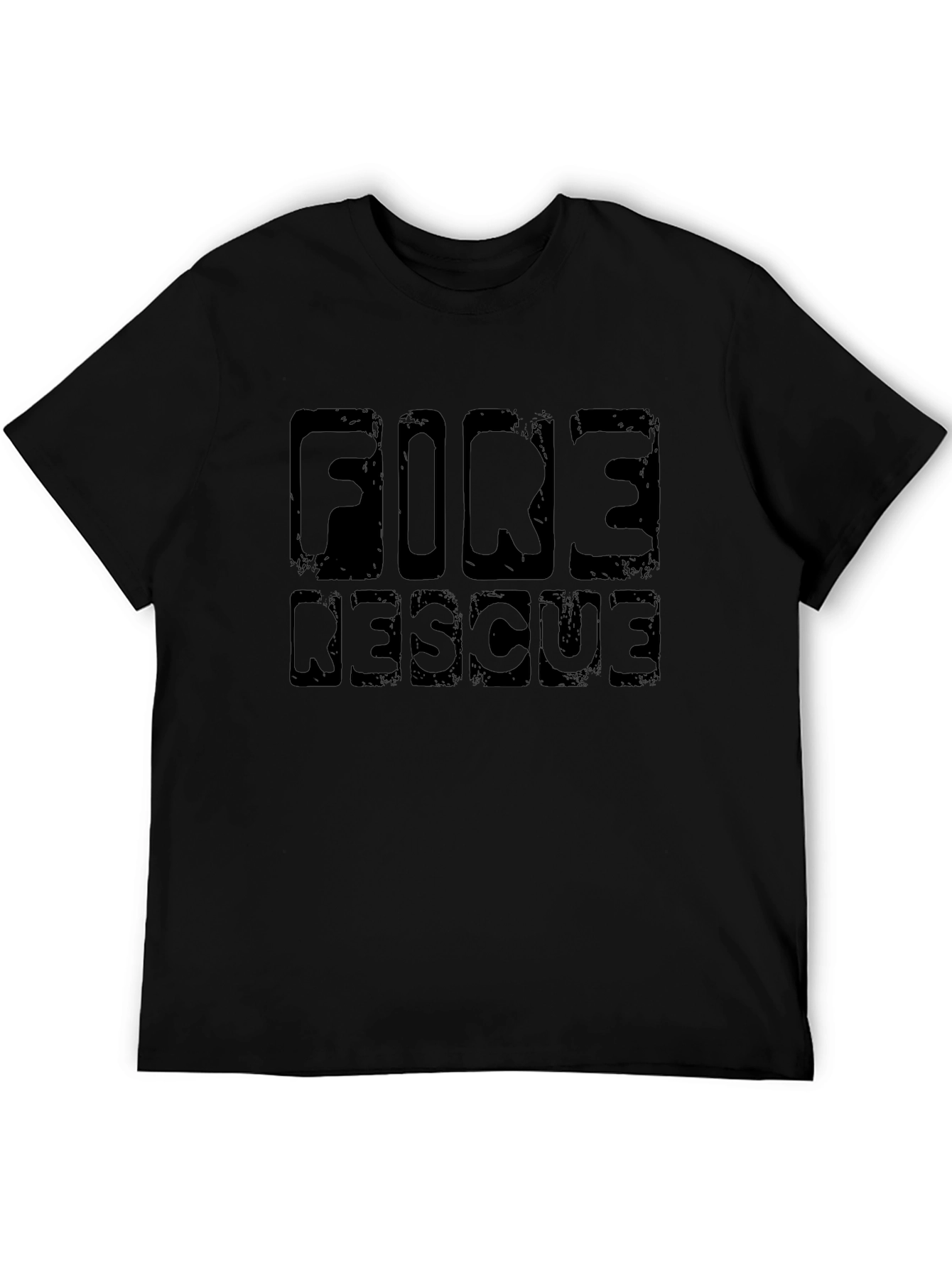Black Fire Rescue Graphic T-Shirt view 5