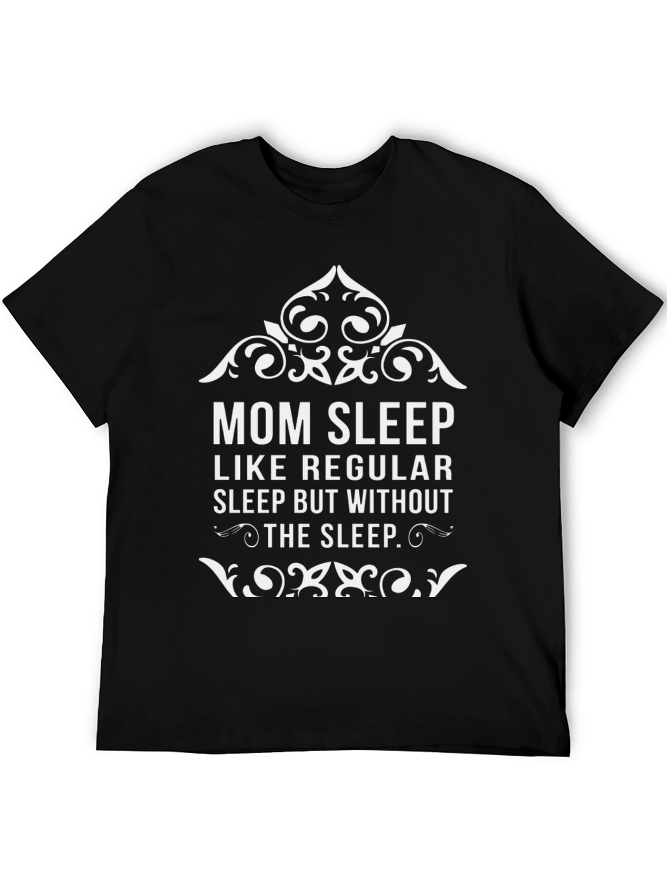 Black Mom Sleep Graphic Tee - Funny Women's T-Shirt view 5