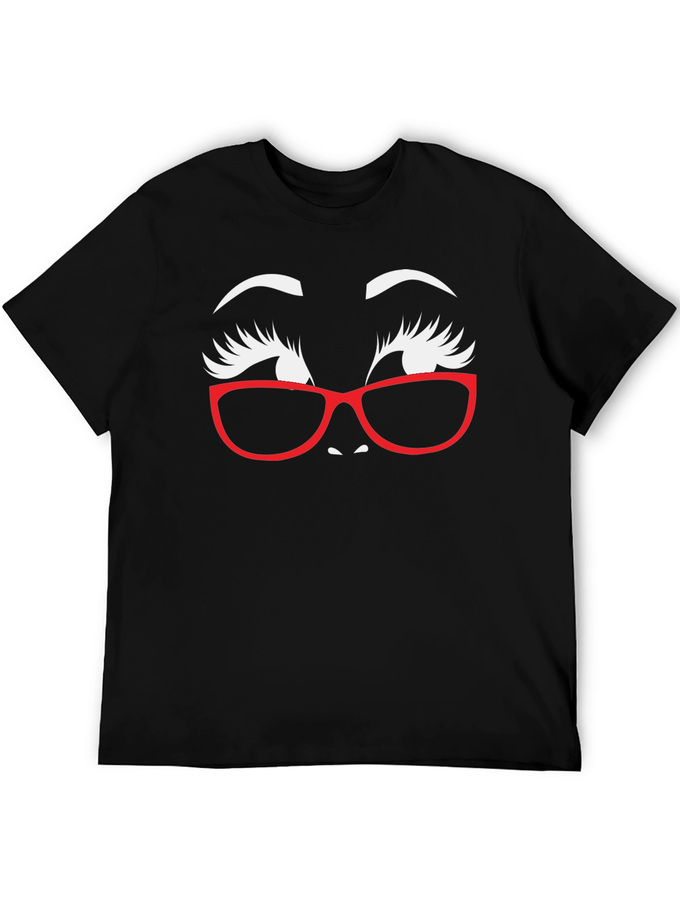 Black Funky Face Graphic Tee - Novelty Unisex T-Shirt view 5