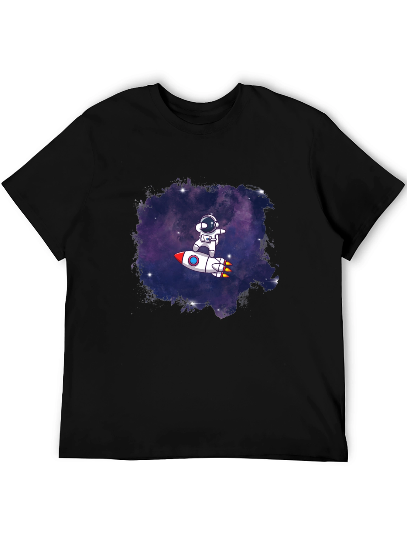 Black Astronaut Dab Rocket T-Shirt - Space Fun view 5