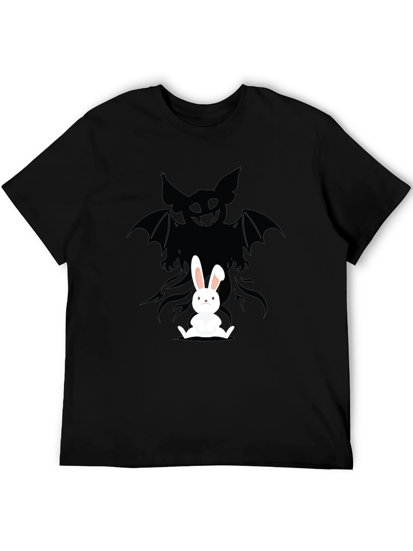 Black Rabbit's Shadow T-Shirt - Dark Humor Design view 5
