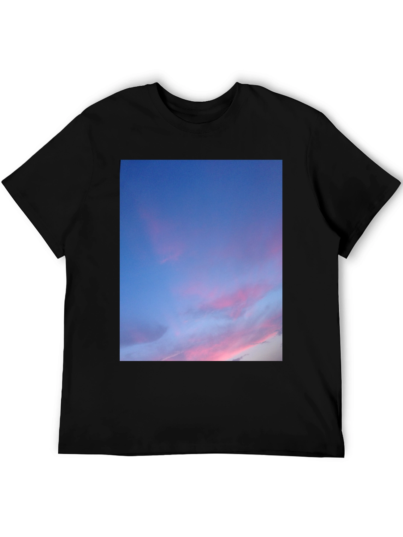 Black Sunset Sky T-Shirt - Soft Black Cotton Tee view 5