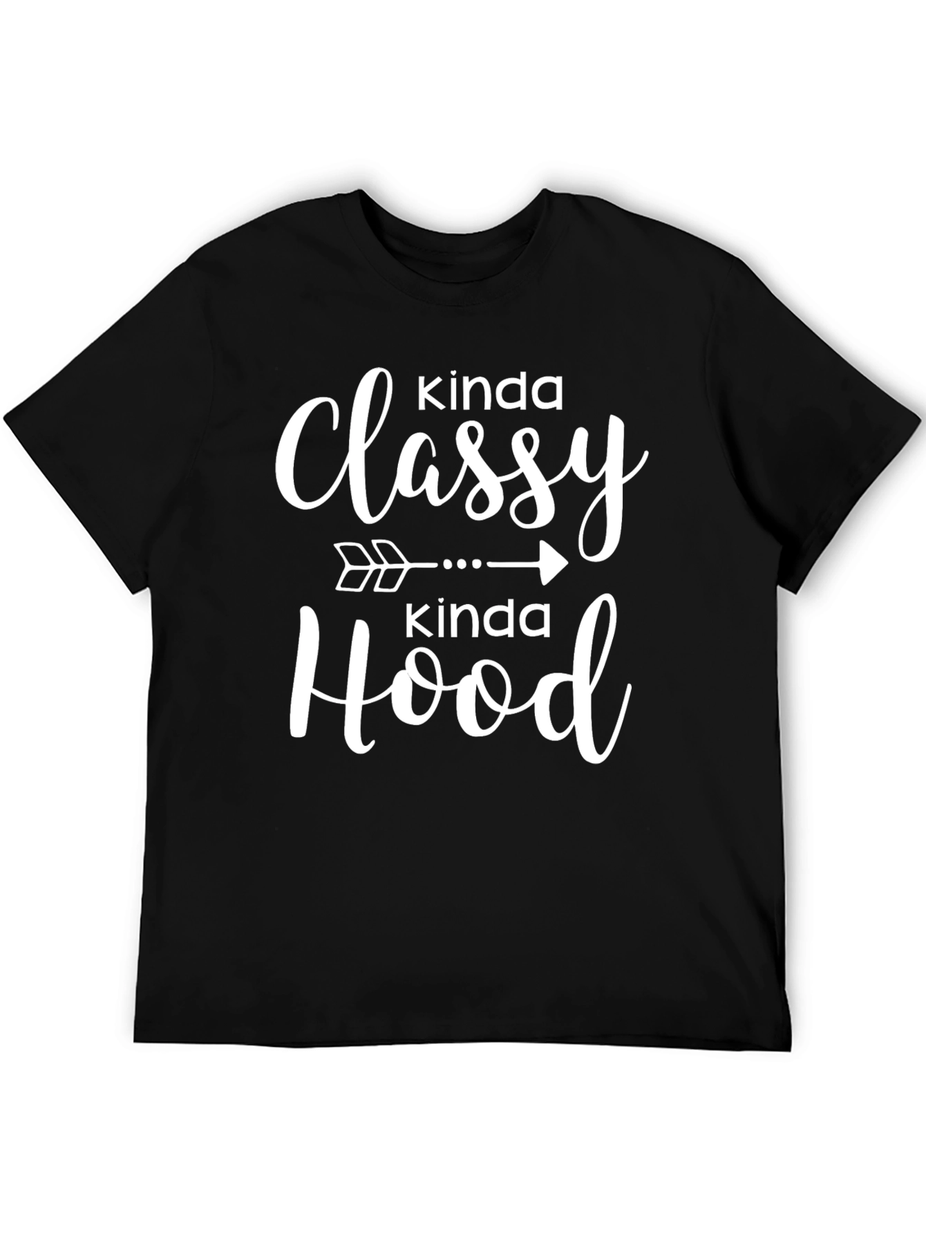 Black Kinda Classy Kinda Hood Graphic Tee view 5