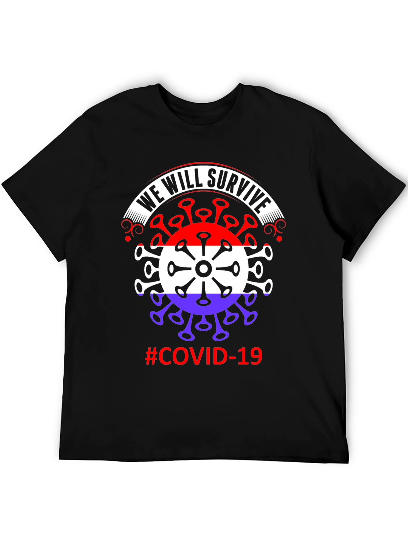Black We Will Survive COVID-19 Graphic Tee view 5