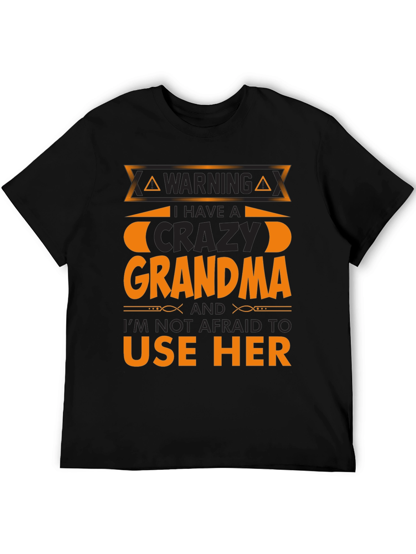 Black Crazy Grandma T-Shirt view 5