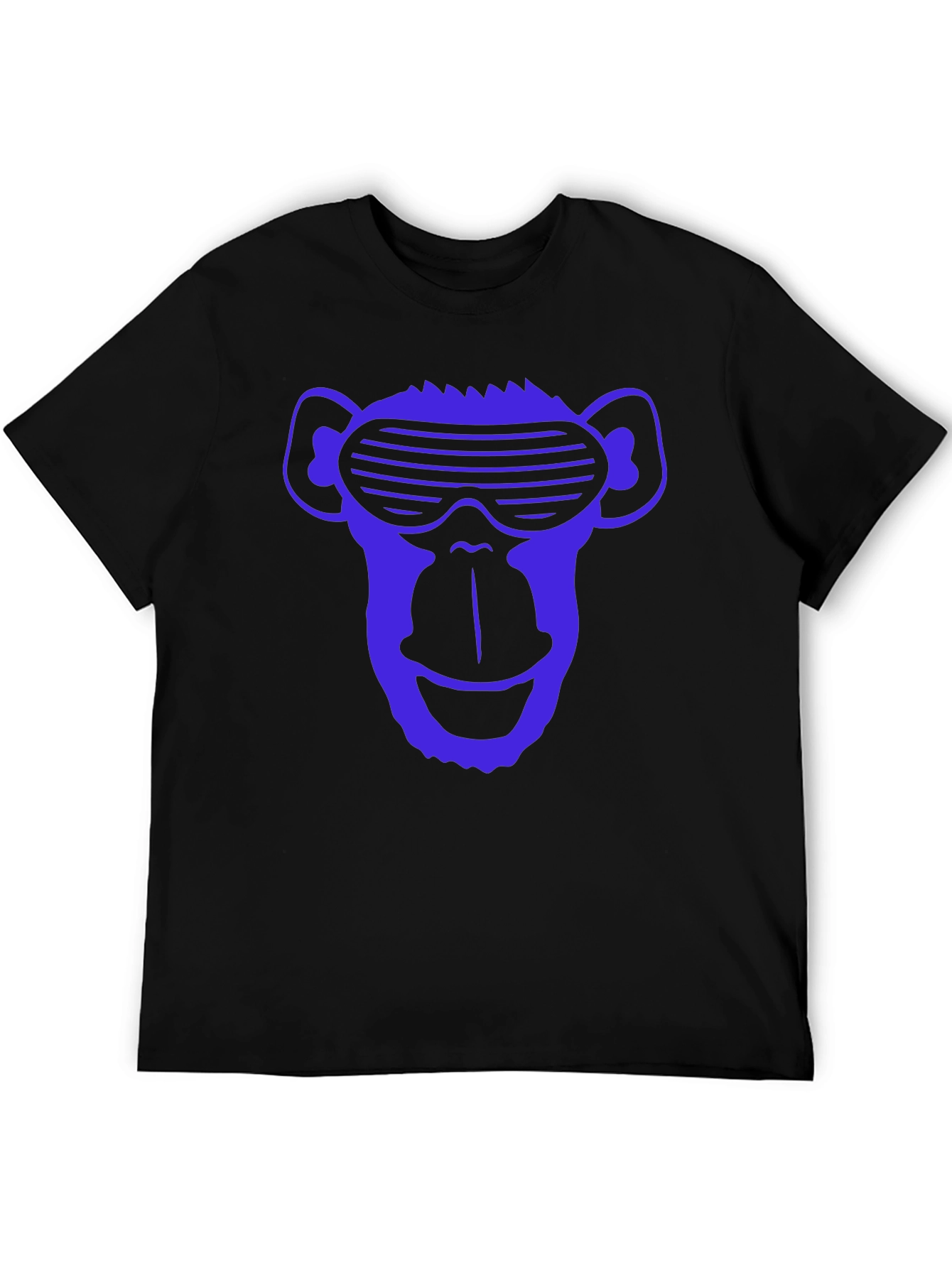 Black Cool Ape Graphic Tee - Black Cotton Blend Shirt view 5